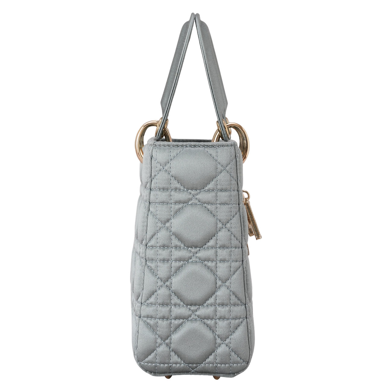 CHRISTIAN DIOR(USED)디올 새틴 레이디디올 스몰 백